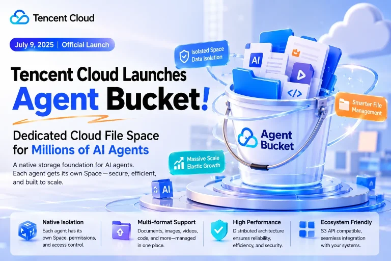 Tencent Cloud Launches Agent Bucket, Giving AI Agents Dedicated Cloud Storage at Scale