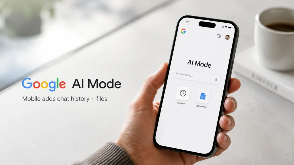 Google AI Mode on Mobile Now Lets You Pick Up Old Chats and Add New Files