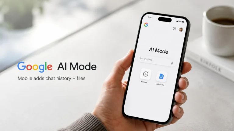 Google AI Mode Adds Conversation History Search and File Continuation on Mobile
