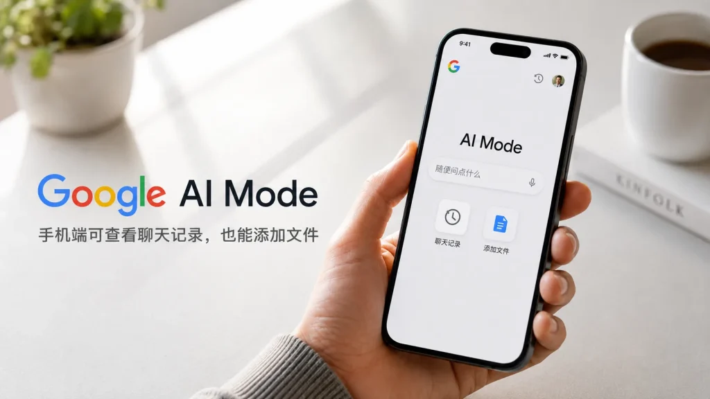 Google 更新 AI Mode 移动端：历史对话能接着聊，还能继续上传文件