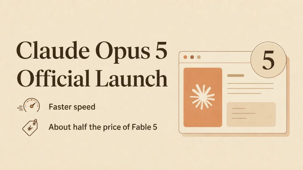 Claude Opus 5 Launches With a Faster Mode and Lower Pricing Than Fable 5