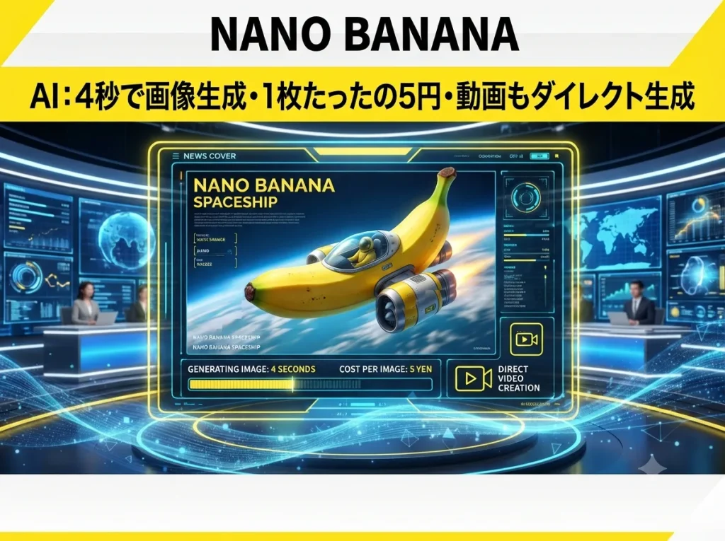 Googleが夜中に不意打ち!Nano Banana 4秒で画像生成、1枚たったの約3.7円、しかも動画まで作れる