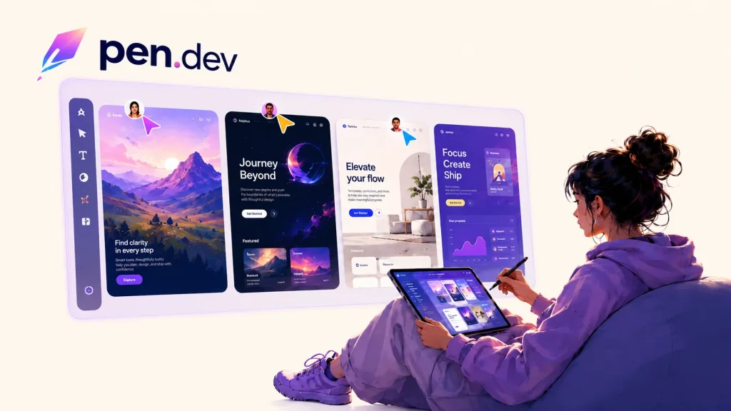 Adobe XD共同創業者が「pen.dev」を公開　複数のUI案を同時に見比べられる新しいデザインツール