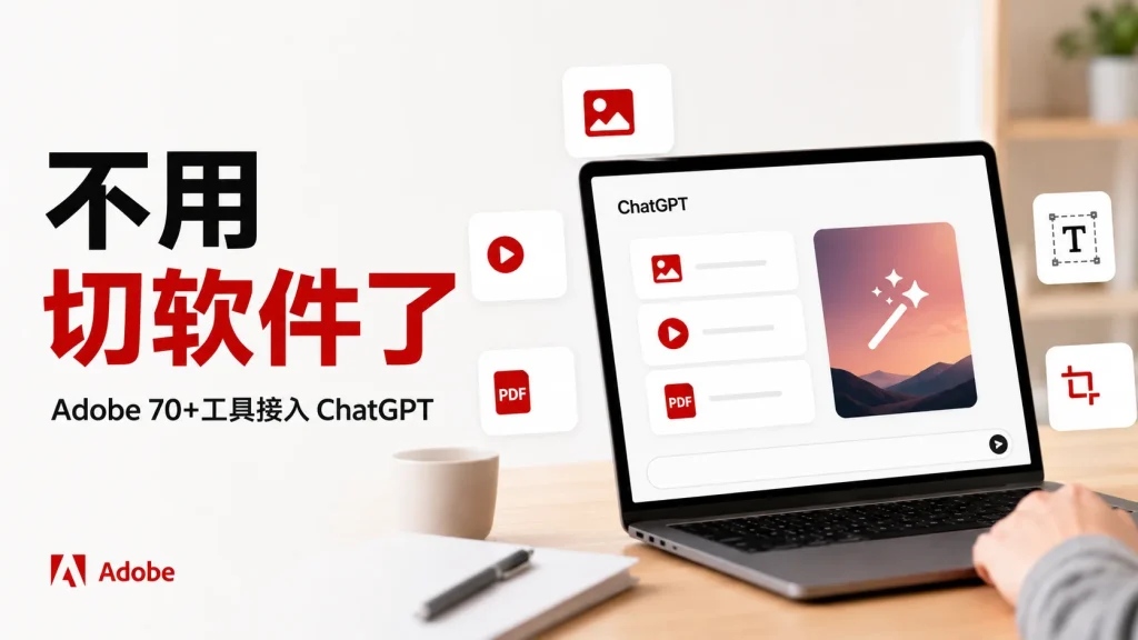 不用来回切软件了，Adobe把70多项工具搬进了ChatGPT