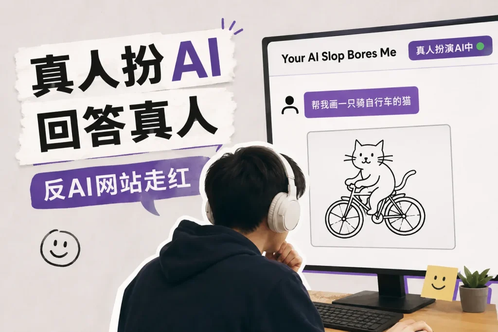 受够AI味的年轻人，开始排队“假装AI”：这个奇怪网站突然火了