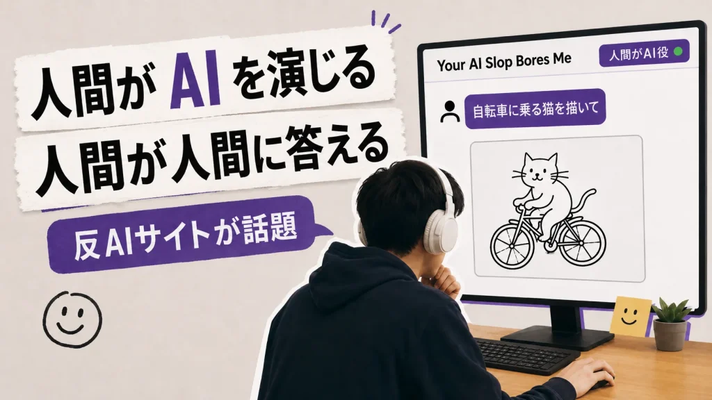 「AIっぽい文章、もう飽きた」人間がAIになりきる謎サイトが話題に