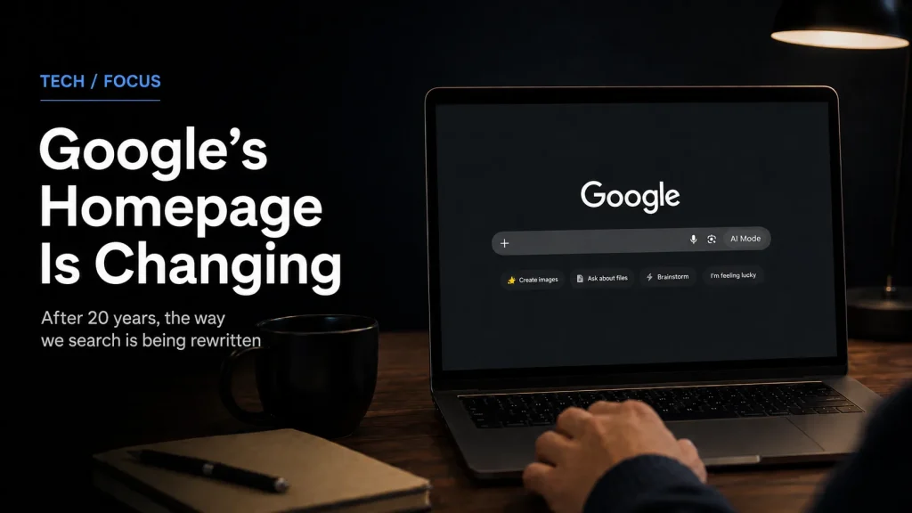 Google’s Homepage Is Changing: After 20 Years, AI Is Rewriting the Way We Search
