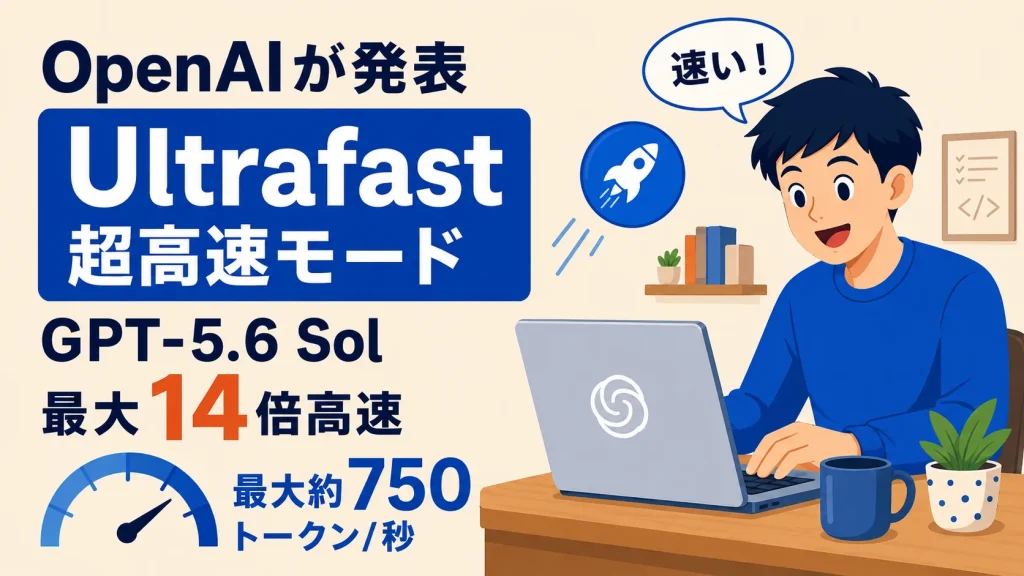 OpenAI、GPT-5.6 Solを最大14倍高速化　「待つAI」から変わるか