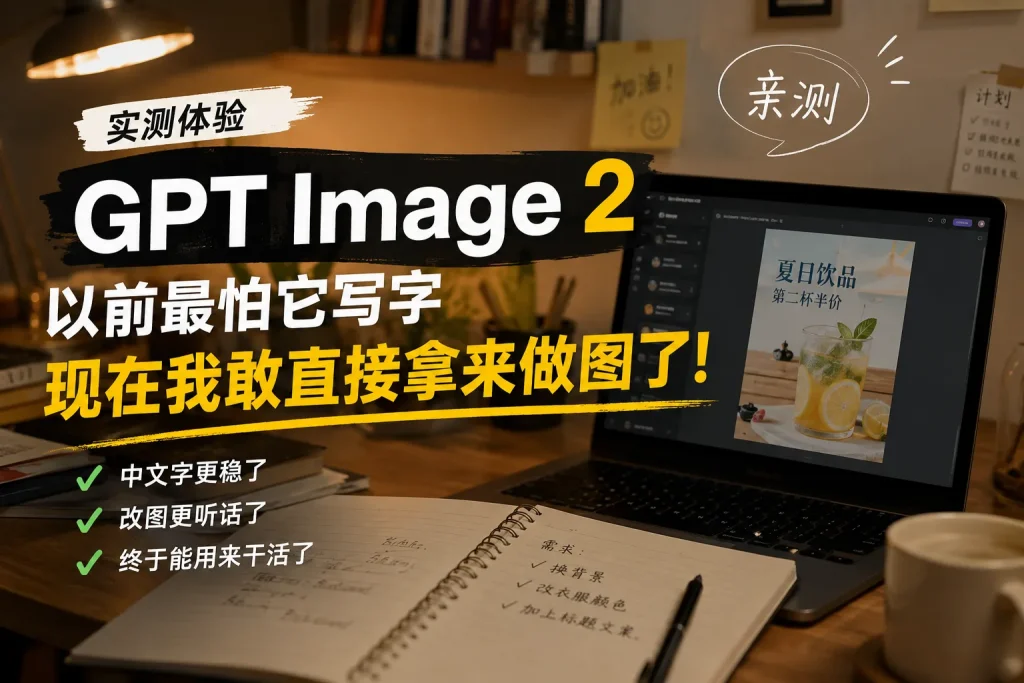 实测 GPT Image 2：以前最怕它写字，现在我开始敢拿它直接做图了