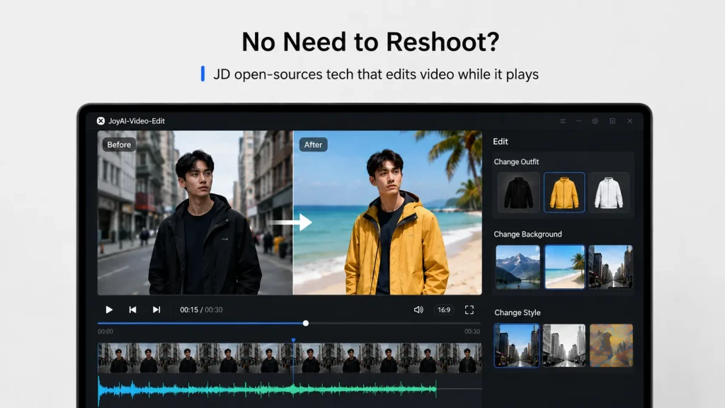 No Need to Shoot Again? JD Opens New Tool That Can Change Videos While They Play