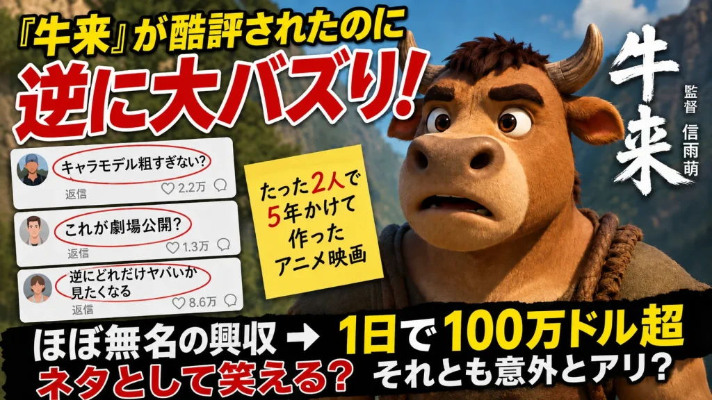 酷評された中国アニメ『牛来』がまさかのヒット　「どれだけすごいのか見たい」で観客が劇場へ