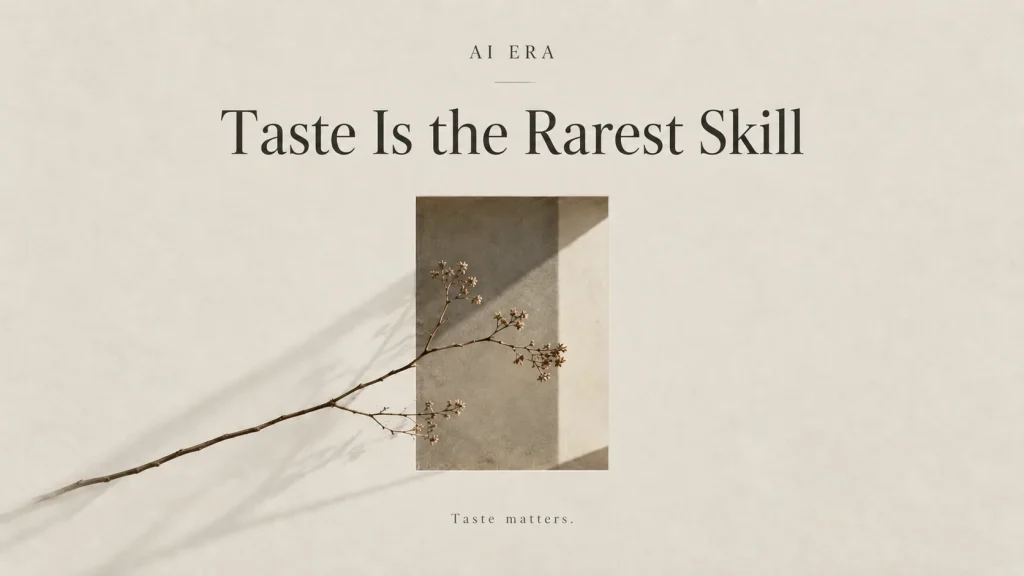 In the AI Era, Taste May Become the Rarest Skill
