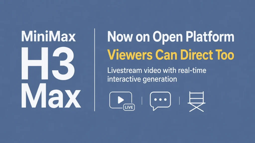 MiniMax H3 Max Is Giving Livestream Viewers More Control